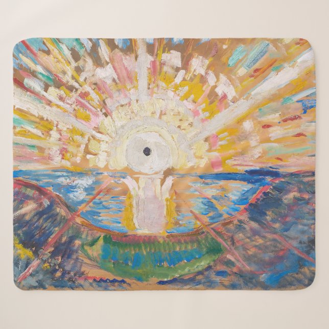 Cobertor Sherpa O Sol | Edvard Munch | (Frente (Horizontal))