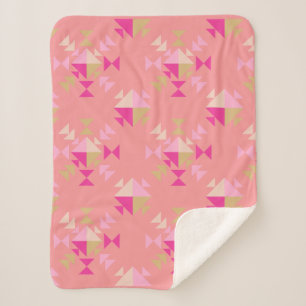 Cobertor Sherpa O teste padrão geométrico moderno do triângulo 