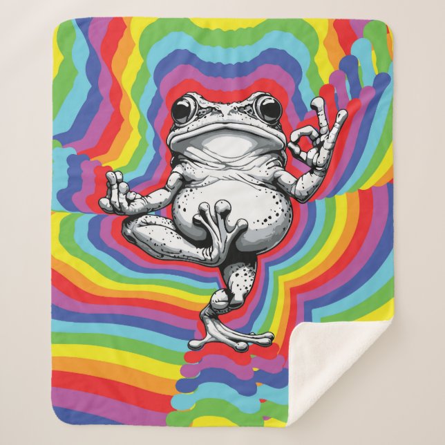 Cobertor Sherpa Obra-Prima do Sapo Zen (Frente)