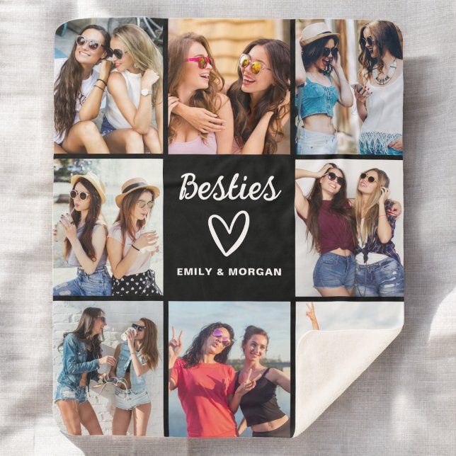 Cobertor Sherpa Oferta De Script Besties Para Colagem De Fotos De  (Criador carregado)