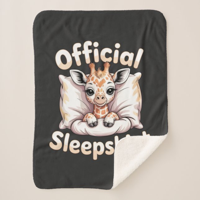 Cobertor Sherpa  Official Sleepshirt Giraffe (Frente)