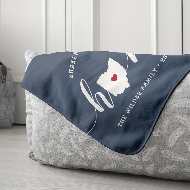 Cobertor Sherpa Ohio Home State Personalizado (Criador carregado)