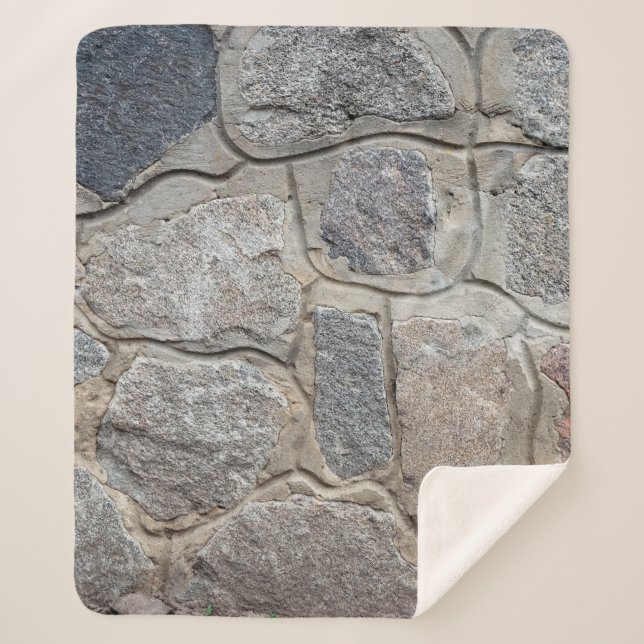 Cobertor Sherpa Old stone masonry textureabstract, architecture, h (Frente)