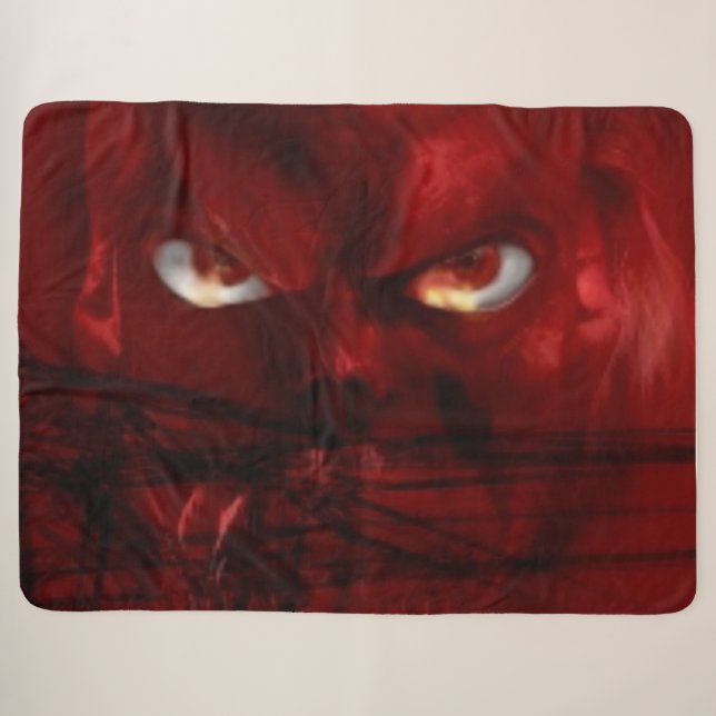 COBERTOR SHERPA OLHOS DO DIABO (Frente (Horizontal))