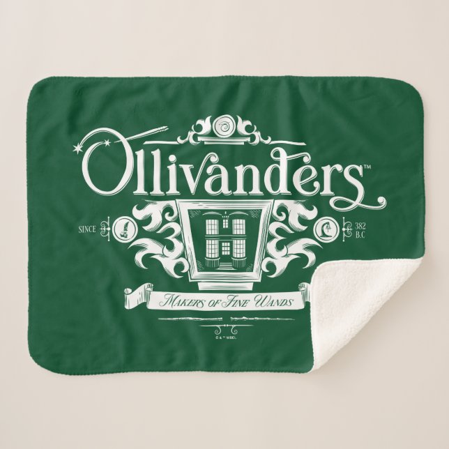 Cobertor Sherpa OLIVANDERS™ Fabricantes de Varinhas Finas (Frente (Horizontal))