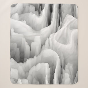 Cobertor Sherpa onda fractal abstrato de arte turva monocromática