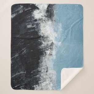 Cobertor Sherpa Onda marítima: design pintado à mão