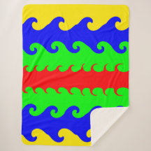 Ondas multicoloridas Sherpa Blanket