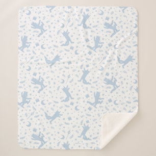 Cobertor Sherpa Onde as Coisas Selvagens Floral Azul