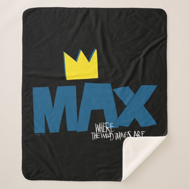 Cobertor Sherpa Onde Vivem os Monstros | Max e Coroa (Frente)