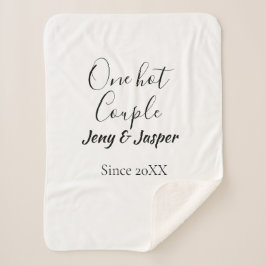 Cobertor Sherpa One hot couple add name since 20XX year date