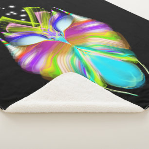 Cobertor Sherpa Oracle Owl Preto e Multicolorido