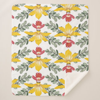 Cobertor Sherpa orchid pattern