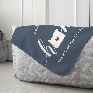 Cobertor Sherpa Oregon Home State Personalizado