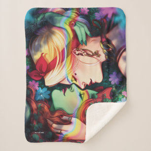 Cobertor Sherpa Orgulho DC Harley Quinn e Cobrir venenoso da Ivy C