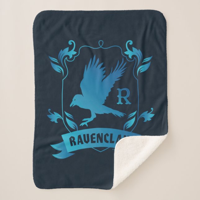 Cobertor Sherpa Ornamentado RAVENCLAW™ House Crest (Frente)