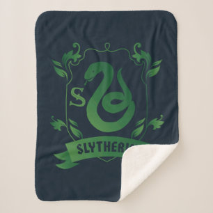 Cobertor Sherpa Ornamentado SLYTHERIN™ House Crest