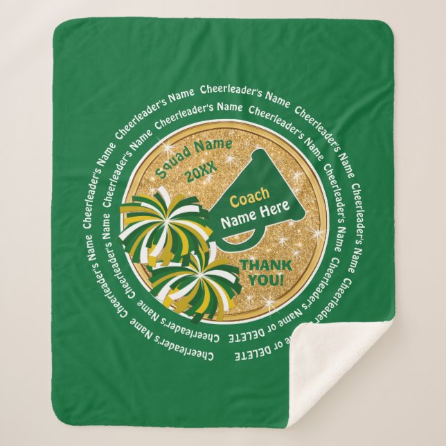 Cobertor Sherpa Os melhores presentes do treinador, todos os nomes (Frente)