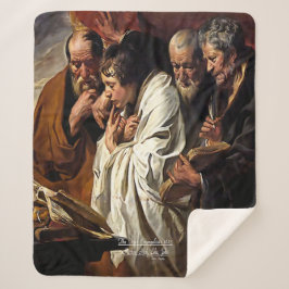 Cobertor Sherpa Os Quatro Evangelistas Mateus Marcos Lucas João