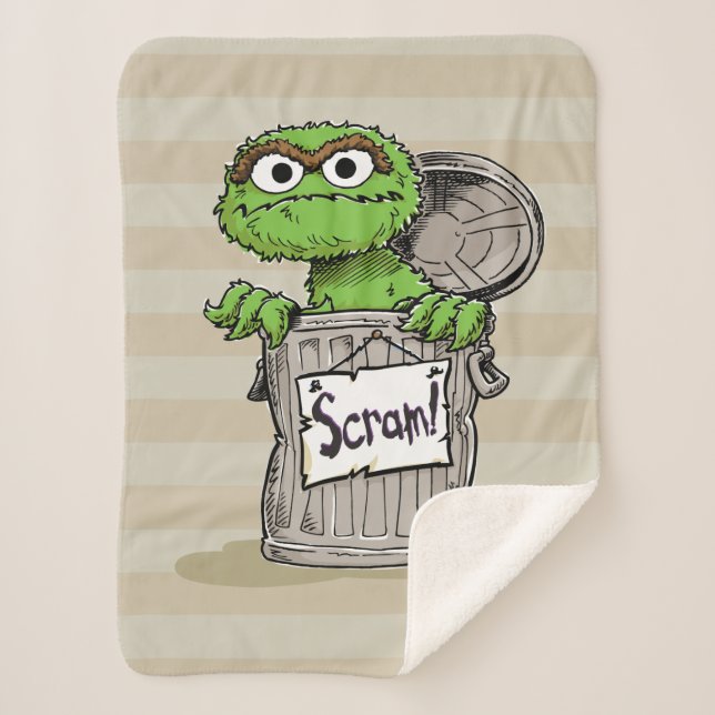 Cobertor Sherpa Oscar, o Grouch Scram (Frente)