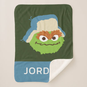 Cobertor Sherpa Oscar, o rosto do Grouch Woodland Adicione seu n