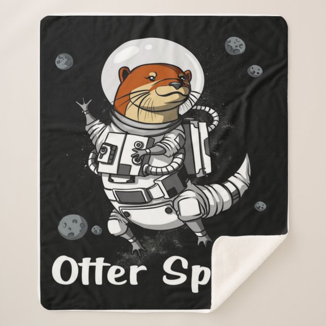 Cobertor Sherpa Otter Space (Frente)