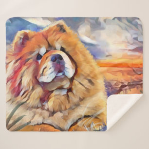 Cobertor Sherpa OURO GIRL chow sherpa blanket