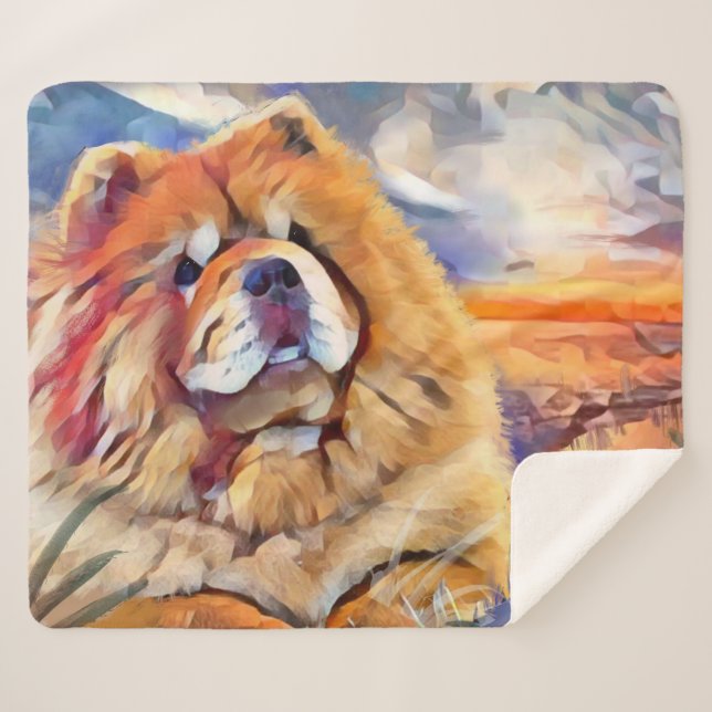 Cobertor Sherpa OURO GIRL chow sherpa blanket (Frente (Horizontal))