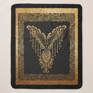 Cobertor Sherpa Ouro Phoenix Elegance