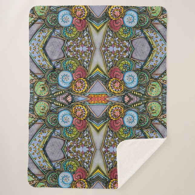 Cobertor Sherpa Ouvindo Vibes (Frente)