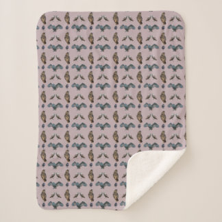 Cobertor Sherpa Owl Frenzy (Rosa)