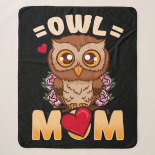 Cobertor Sherpa Owl Mãe Presente Para Proprietário Coruja Mãe