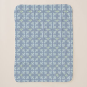 Cobertor Sherpa Padrão Abstrato Floral Azul