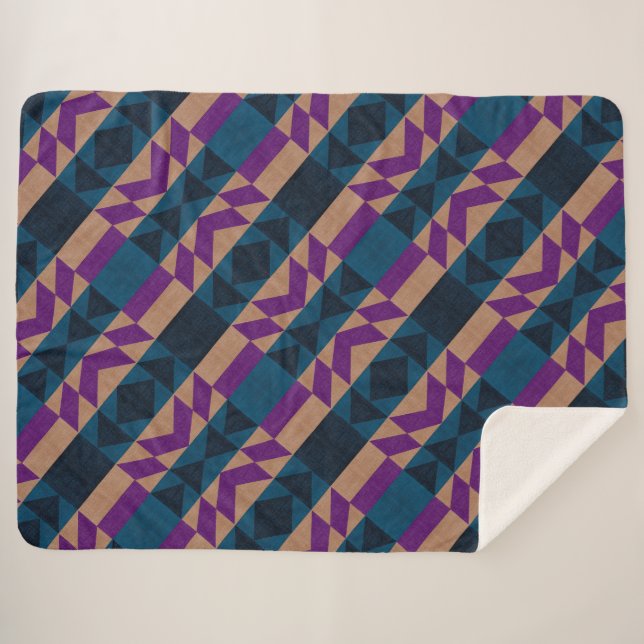 Cobertor Sherpa Padrão Aztec (Frente (Horizontal))
