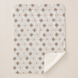 Cobertor Sherpa Padrão Aztec Geométrico Tribal Neutral Boho Soft