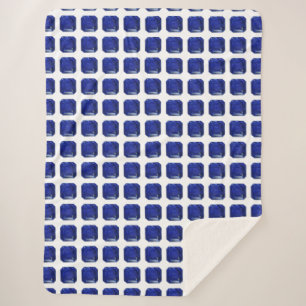 Cobertor Sherpa Padrão Azul