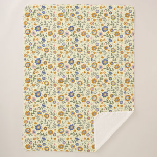 Cobertor Sherpa Padrão Boho 01.w Amarelo BG