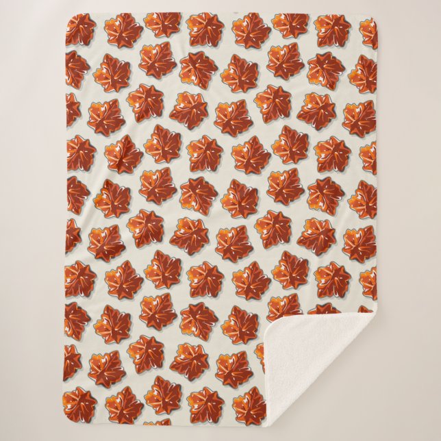 Cobertor Sherpa Padrão canadense de doce de aranha (Frente)