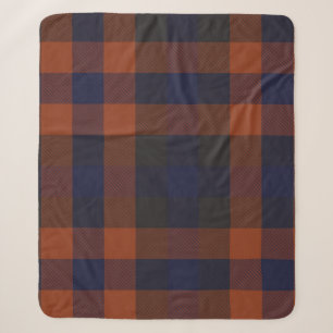 Cobertor Sherpa Padrão Clássico Moderno de Xadrez Tartan Invisível