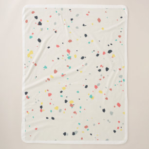 Cobertor Sherpa Padrão contínuo de manchas de terrazzo