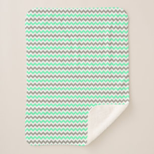 Cobertor Sherpa Padrão Crítico da Cinza Verde Moderna