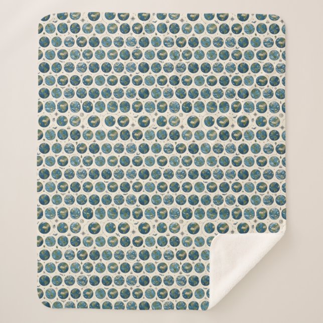 Cobertor Sherpa Padrão da Terra (Frente)