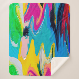 Cobertor Sherpa Padrão de abstrato incolor e sem costura, parede 