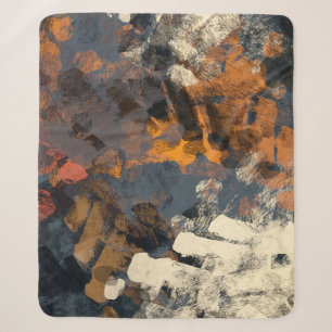 Cobertor Sherpa Padrão de abstrato surreal feito à mão. Arte moder
