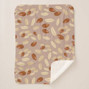Cobertor Sherpa Padrão de amendoins