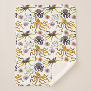 Cobertor Sherpa Padrão de animais aquáticos vida submarina do oc