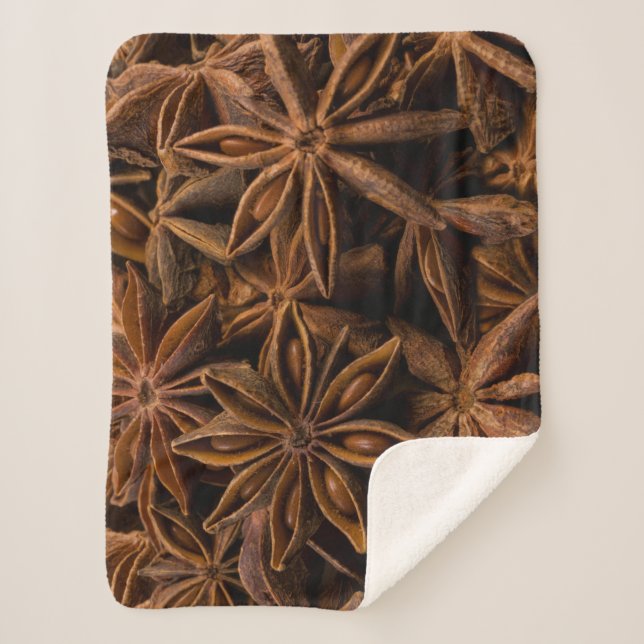 Cobertor Sherpa Padrão de Anise Stars (Frente)
