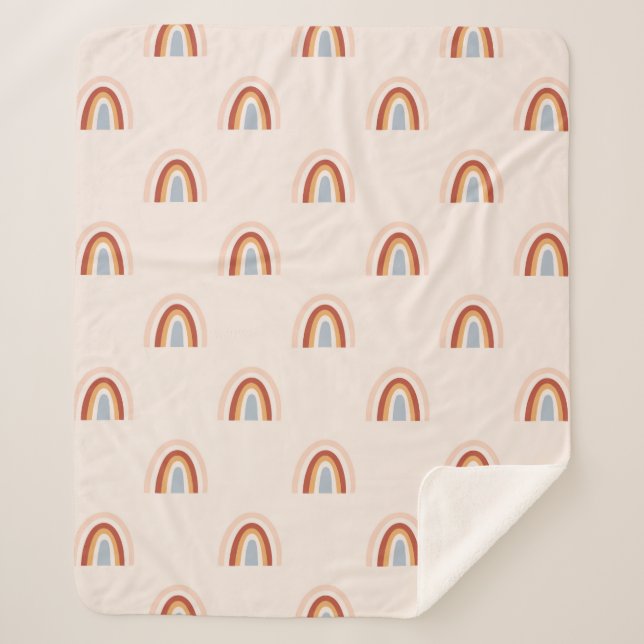 Cobertor Sherpa Padrão de Arco-Íris de Mole (Frente)