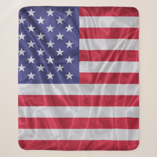 Cobertor Sherpa Padrão de bandeira dos Estados Unidos na textura d