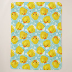 Cobertor Sherpa Padrão de Banho de Patos de Borracha